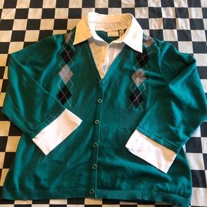 Kim Roger Layered Collared Sweater